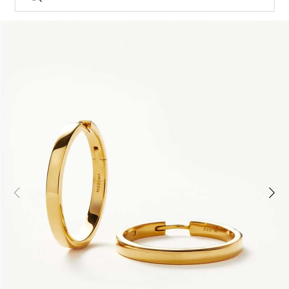 Missoma Classic Flat Medium Hoop Earrings